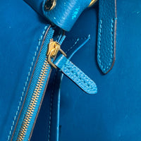 LOUIS VUITTON Shoulder Bag 2WAY Crossbody Handbag Bag Tote Bag Mira MM leather M55023 blue Women Used Authentic