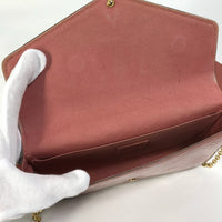 LOUIS VUITTON Shoulder Bag  M62767 Patent leather pink Monogram Vernis Pochette Felice Women Used Authentic