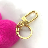 LOUIS VUITTON key ring M00870 fur pink Plush Doll Porte Clﾃｩ Vivienne Vison Christmas Women Used Authentic