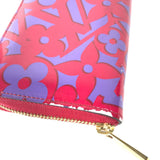 LOUIS VUITTON Coin case M90130 Patent leather purple 2014 Valentine Sweet Monogram Zip around purse Women Used Authentic