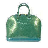 LOUIS VUITTON Handbag M93628 Monogram Vernis green Monogram Vernis Alma GM Women Used Authentic