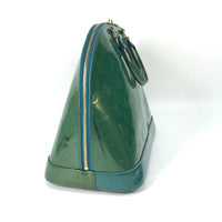 LOUIS VUITTON Handbag Tote Bag bag lame Monogram Vernis Alma GM Monogram Vernis M93628 green Women Used Authentic