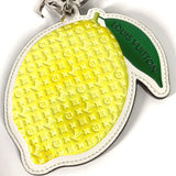 LOUIS VUITTON key ring Bag charm Porto Clé LV Lemon leather MP3270 yellow Women Used Authentic