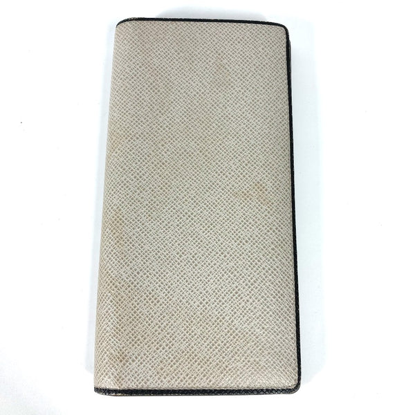 LOUIS VUITTON Long Wallet Purse Long wallet Taiga Portefeuille Blaza Taiga Leather M30557 beige mens Used Authentic