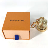 LOUIS VUITTON key ring Bag charm snow globe eiffel tower bag charm metal M69013 gold Women Used Authentic