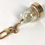 LOUIS VUITTON key ring Bag charm snow globe eiffel tower bag charm metal M69013 gold Women Used Authentic