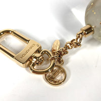 LOUIS VUITTON key ring Bag charm snow globe eiffel tower bag charm metal M69013 gold Women Used Authentic