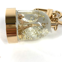LOUIS VUITTON key ring Bag charm snow globe eiffel tower bag charm metal M69013 gold Women Used Authentic