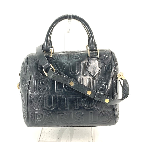 LOUIS VUITTON Handbag 2WAY Bag Shoulder Bag Bag 2008 Limited Edition Monogram Speedy Mini 20 leather M95814 black Women Used Authentic
