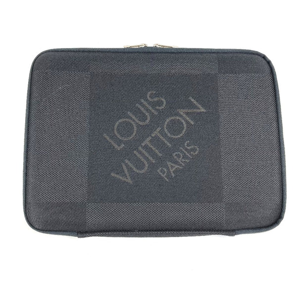 LOUIS VUITTON Pouch PC case clutch bag bag Damier Jean Computer Sleeve PM Damier Jean Canvas N58037  black mens Used Authentic