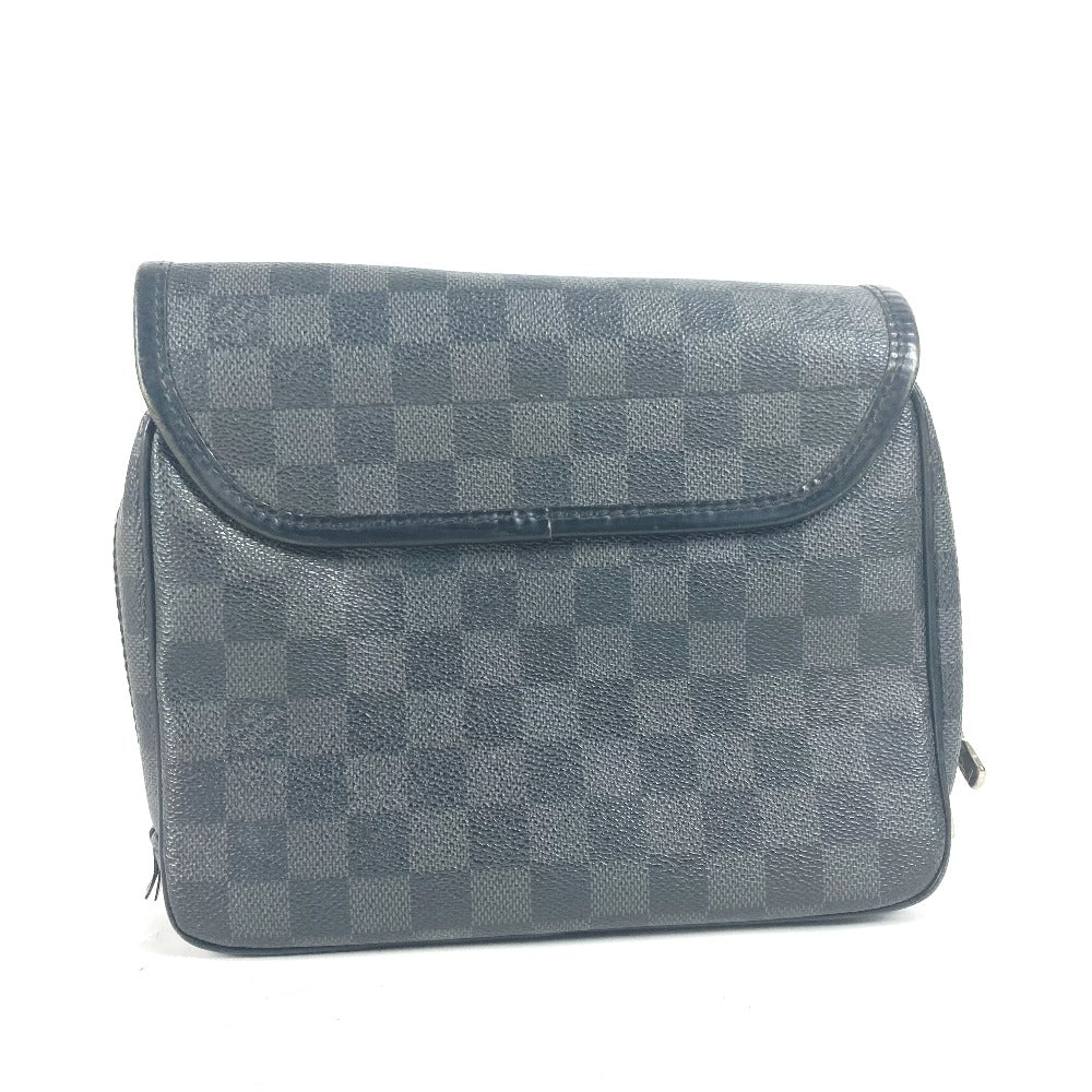 LOUIS VUITTON Pouch N41419  Damier Grafitto Canvas black Damier Grafitte Truth Suspendable mens Used Authentic