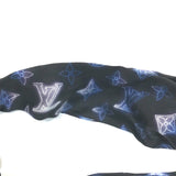 LOUIS VUITTON hair accessory M77432 silk blue hair band Flight Mode Collection Headband Sofa Women Used Authentic