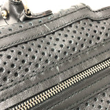 Salvatore Ferragamo Handbag Tote Bag Gancini punching leather black Women Used Authentic