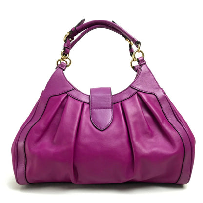 Salvatore Ferragamo Shoulder Bag leather purple Gancini 2wayShoulder Bag Women Used Authentic