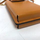 Salvatore Ferragamo Shoulder Bag Mobile case Vara Phone Case leather Brown type Women Used Authentic