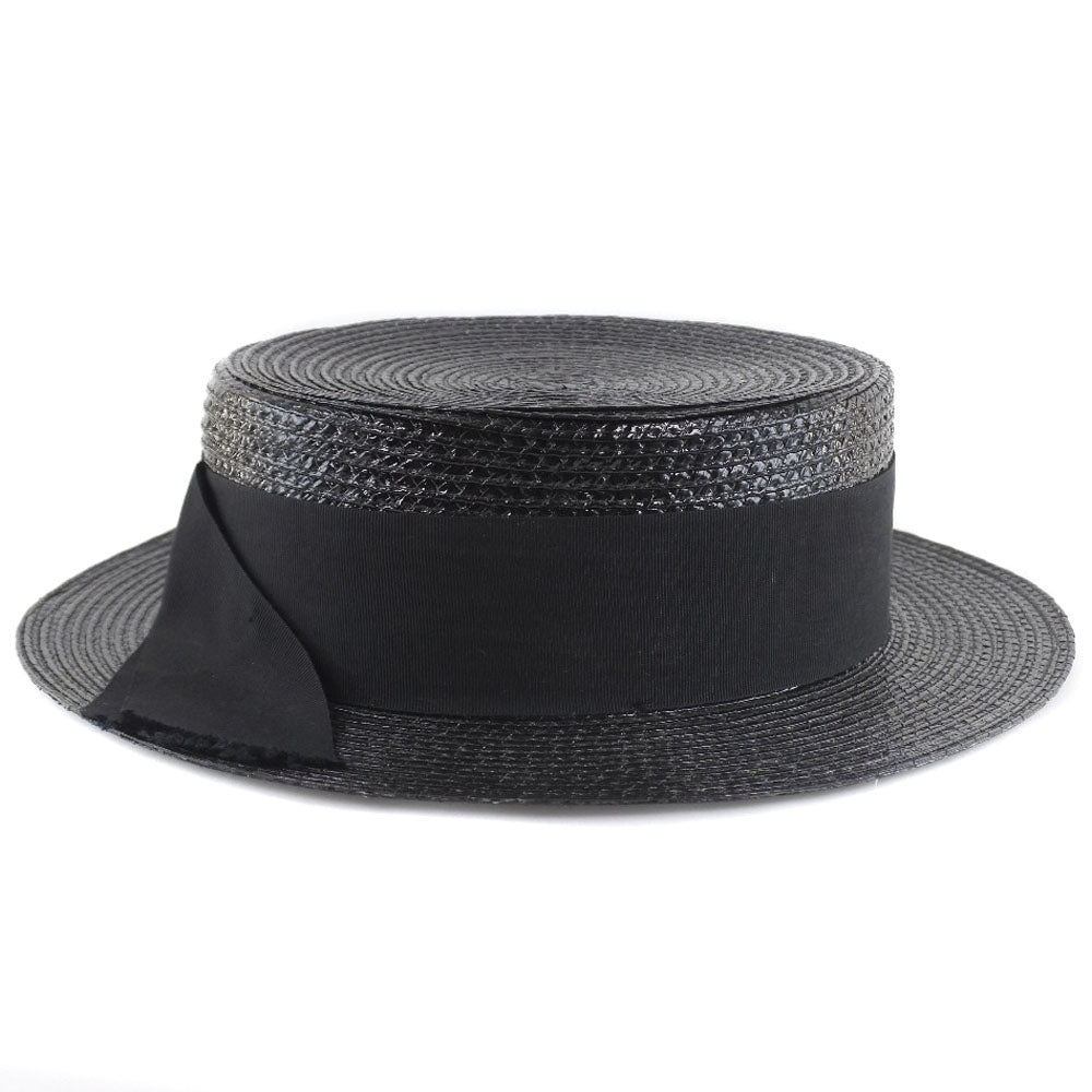 SAINT LAURENT PARIS hat 551676 4YB50 1000 Rayon, Cotton black mens(Unisex) M Used Authentic