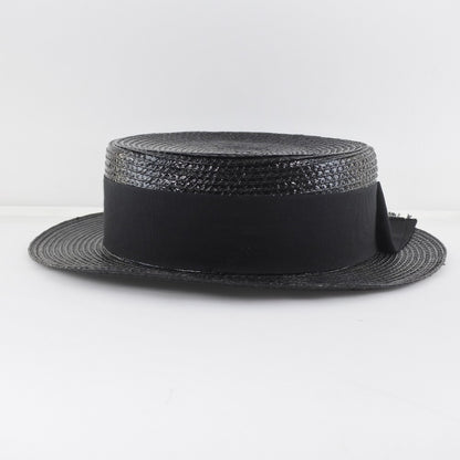 SAINT LAURENT PARIS hat 551676 4YB50 1000 Rayon, Cotton black mens(Unisex) M Used Authentic