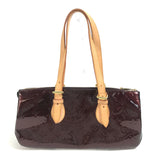 LOUIS VUITTON Shoulder Bag M93510 Patent leather wine-red Monogram Vernis Rosewood Avenue Women Used Authentic