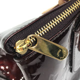 LOUIS VUITTON Shoulder Bag M93510 Patent leather wine-red Monogram Vernis Rosewood Avenue Women Used Authentic