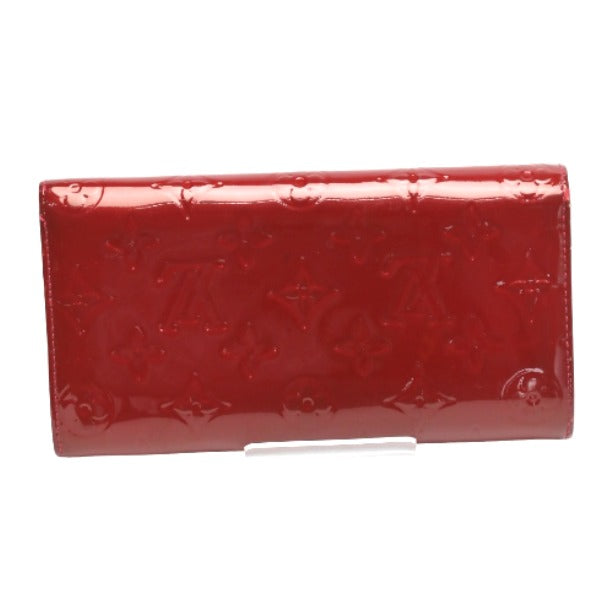 LOUIS VUITTON Long Wallet Purse M93530 Monogram Vernis Pomdamul Long wallet with 2-fold zipper Monogram Vernis Portefeuille Sara Women Used Authentic