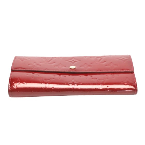 LOUIS VUITTON Long Wallet Purse M93530 Monogram Vernis Pomdamul Long wallet with 2-fold zipper Monogram Vernis Portefeuille Sara Women Used Authentic