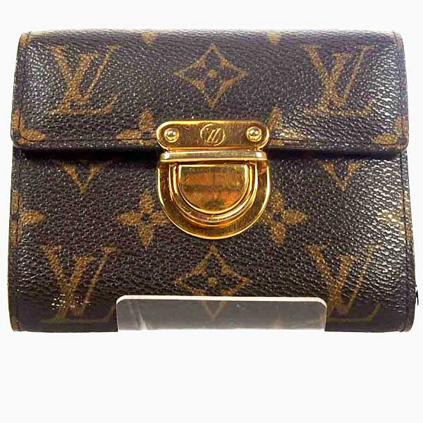 LOUIS VUITTON Tri-fold wallet Portefeuille and Koala Monogram with coin pocket Monogram canvas M58013 Brown Women Used Authentic