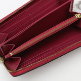 LOUIS VUITTON Long Wallet Purse Zip Around Vernis Zippy wallet Monogram Vernis M61379 Magenta Women Used Authentic