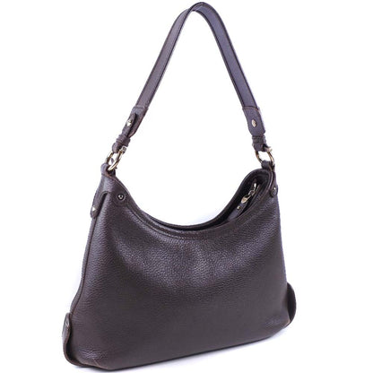 Salvatore Ferragamo Shoulder Bag Calfskin Brown Women Used Authentic