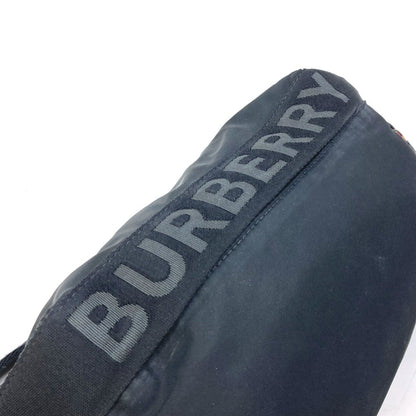 BURBERRY Sling bag 80256681 Nylon black Shoulder Bag Waist Bag Belt Bag Pouch logo mens Used Authentic