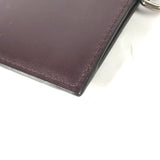BURBERRY Coin case Fragment case Card Case Wallet Coin Pocket With TB strap leather Purple mens Used Authentic