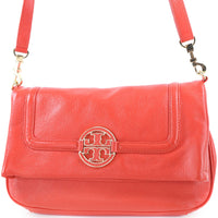 Tory Burch Shoulder Bag leather Red Women Used Authentic