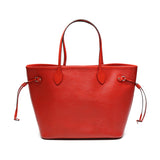 LOUIS VUITTON Tote Bag Neverfull MM Epi with Grenard pouch Epi Leather M41318 Red Women Used Authentic