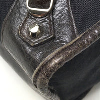 BALENCIAGA Bag Handbag Shoulder Bag "The City" Editor's bag Sheepskin, Linen 115748 black Women Used Authentic