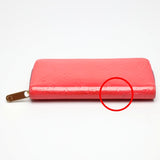 LOUIS VUITTON Long Wallet Purse Zip Around Vernis Zippy wallet Monogram Vernis M93202 Rose rich Women Used Authentic