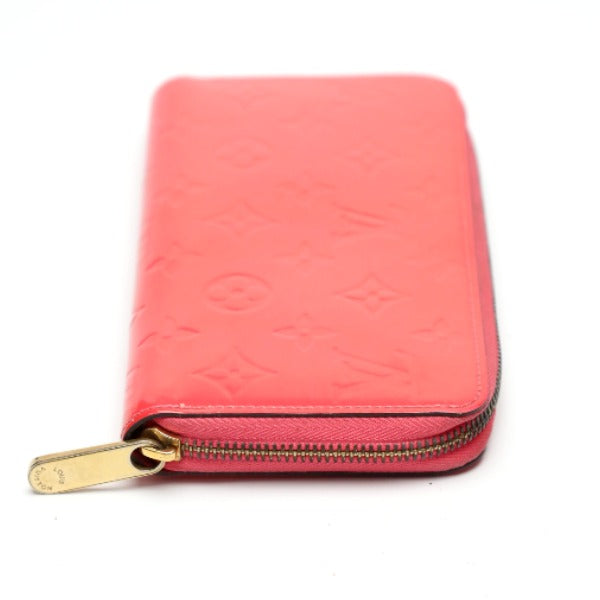 LOUIS VUITTON Long Wallet Purse M93202 Monogram Vernis Rose rich Zip Around Vernis Zippy wallet Women Used Authentic