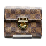 LOUIS VUITTON Tri-fold wallet Portefeuille and Koala Damier with coin pocket Damier canvas N60005 Brown Women Used Authentic