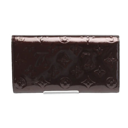 LOUIS VUITTON Long Wallet Purse M93524 Monogram Vernis Amarrant Long wallet with 2-fold zipper Vernis Portefeuille Sarah Women Used Authentic