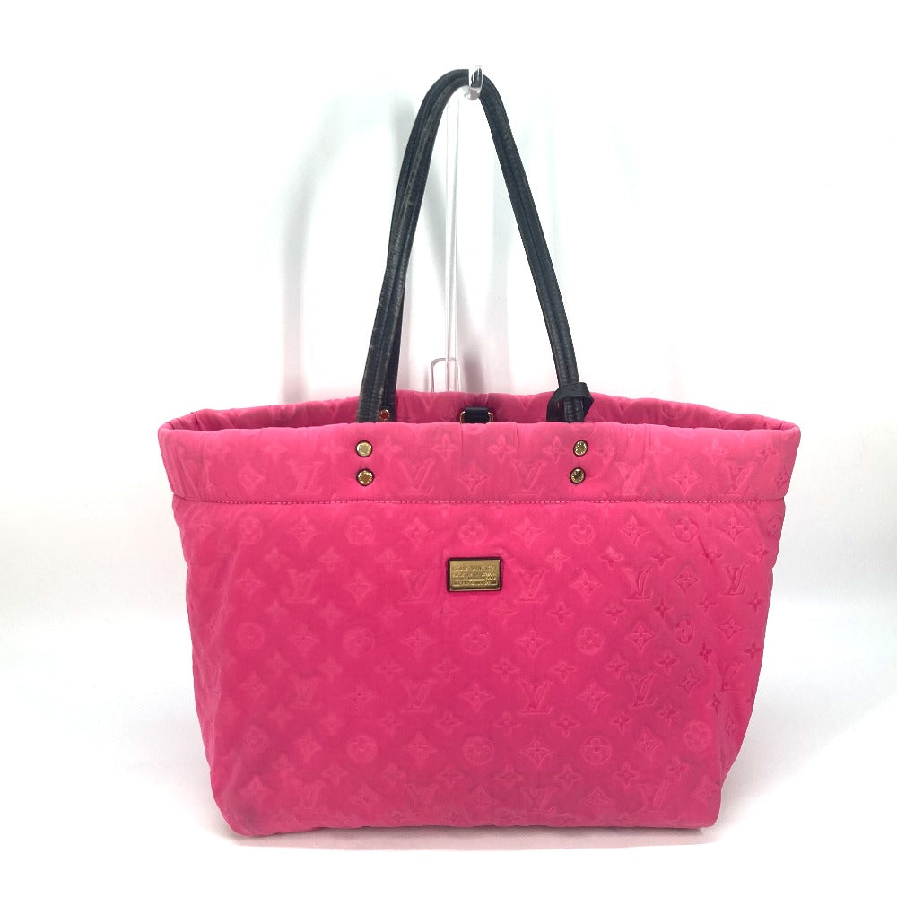 LOUIS VUITTON Tote Bag M92802 microfiber pink 2009 cruise line Scuba MM Women Used Authentic