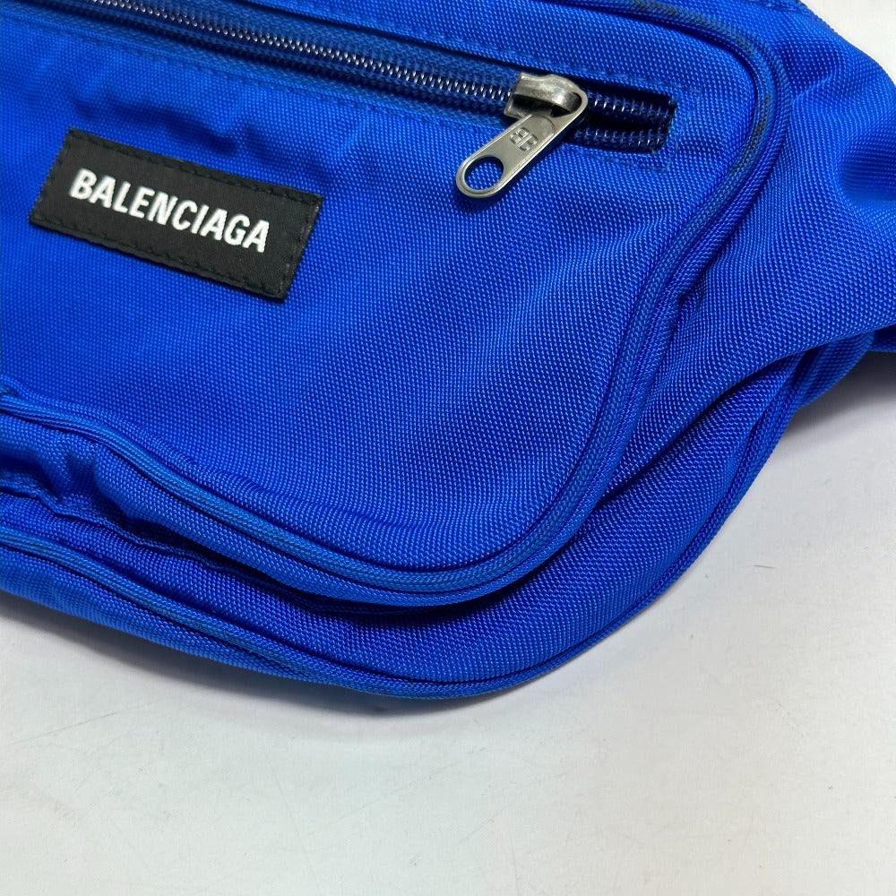 BALENCIAGA Sling bag 482389 Nylon blue Waist bag logo explorer mens Used Authentic