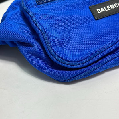 BALENCIAGA Sling bag 482389 Nylon blue Waist bag logo explorer mens Used Authentic