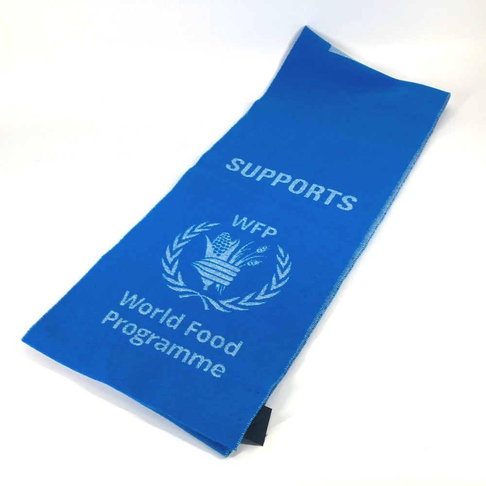 BALENCIAGA Scarf wool blue WFP logo