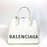 BALENCIAGA Handbag 2WAY Bag Shoulder Bag Crossbody Bicolor Bag Ville top handle S leather 550645 white Women Used Authentic