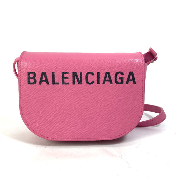 BALENCIAGA Shoulder Bag Pochette Crossbody bag Ville di leather 550639 pink Women Used Authentic