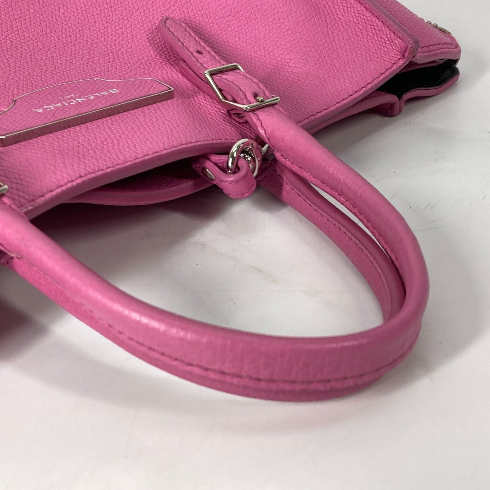 BALENCIAGA Shoulder Bag 399531 leather pink The Paper Mini 2way Women Used Authentic