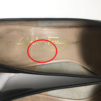 Salvatore Ferragamo pumps 5C Heel Calfskin black Women Used Authentic
