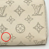 LOUIS VUITTON Long Wallet Purse Zip Around Monogram Mahina Zippy wallet Monogram Mahina Ｍ61868 Magnolia Women Used Authentic