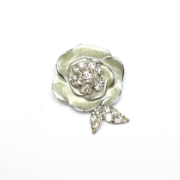 CHANEL Brooch Brooch Camelia Accessories Other Silver Women Used Authentic
