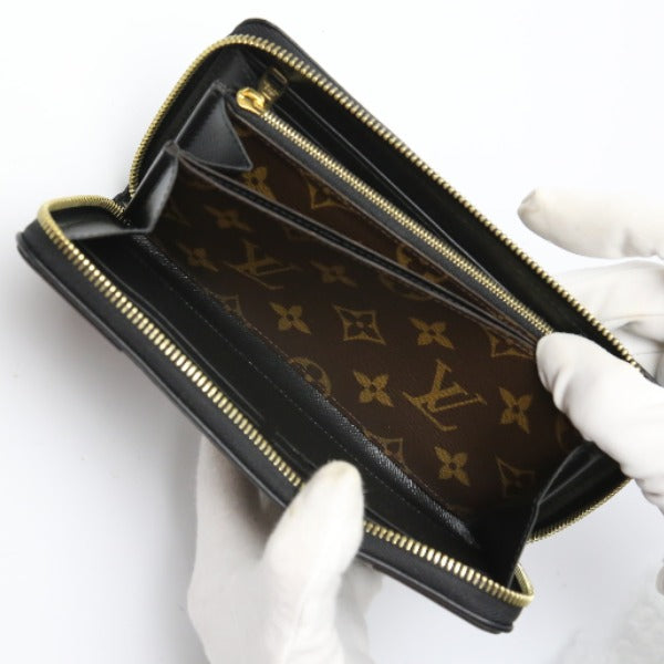 LOUIS VUITTON Long Wallet Purse M61855 Monogram canvas Noir Zippy wallet Monogram Retiro unisex(Unisex) Used Authentic