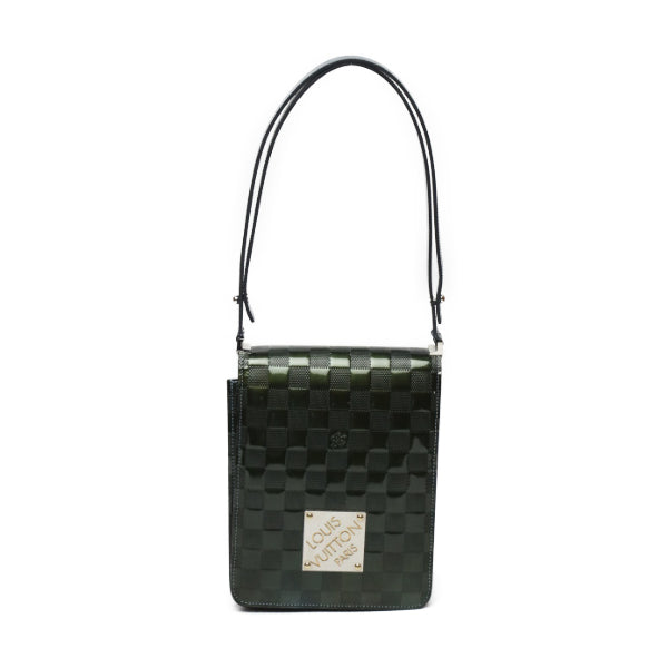 LOUIS VUITTON Shoulder Bag club handbag Damier Vernis Petrol blue M92128 green Used Authentic