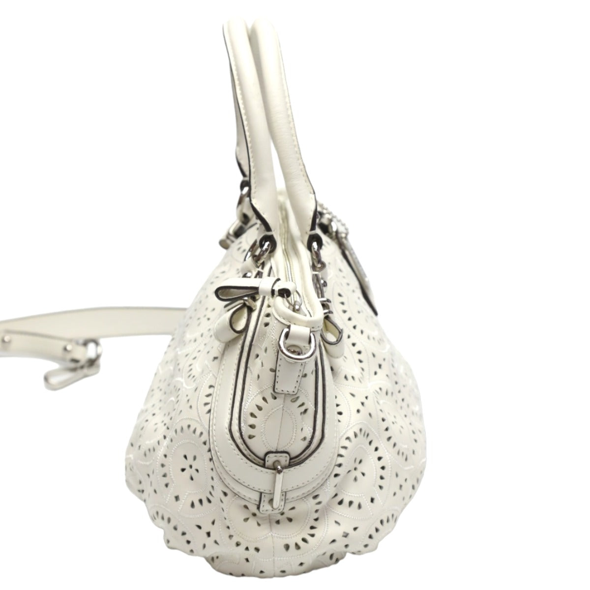 Coach white laser cut sold purse